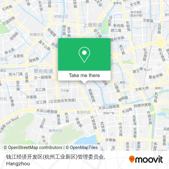 钱江经济开发区(杭州工业新区)管理委员会 map