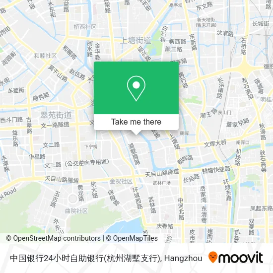 中国银行24小时自助银行(杭州湖墅支行) map