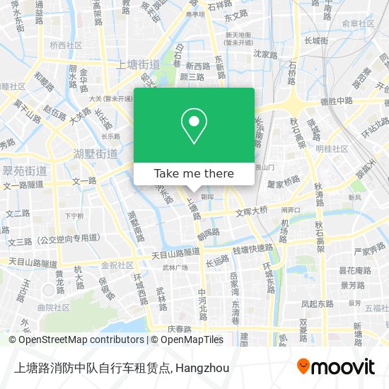 上塘路消防中队自行车租赁点 map