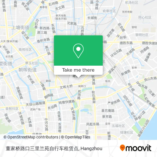 董家桥路口三里兰苑自行车租赁点 map