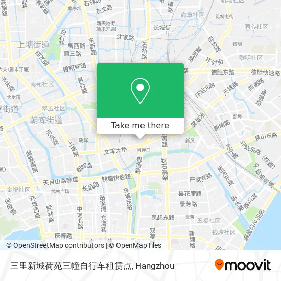 三里新城荷苑三幢自行车租赁点 map