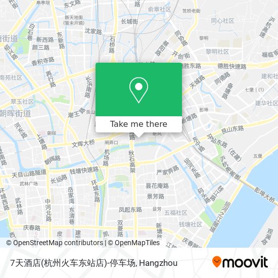 7天酒店(杭州火车东站店)-停车场 map