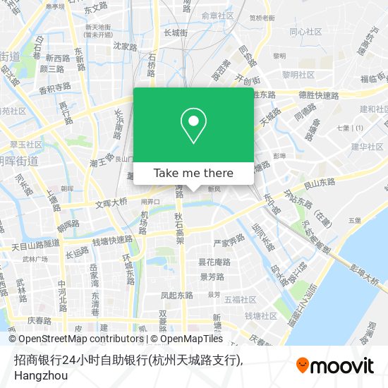 招商银行24小时自助银行(杭州天城路支行) map