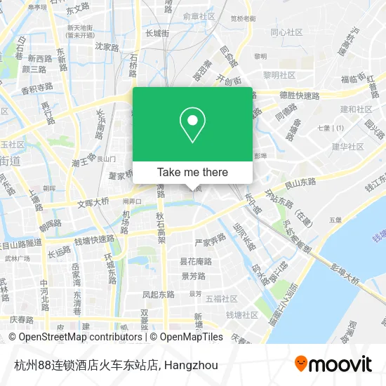 杭州88连锁酒店火车东站店 map