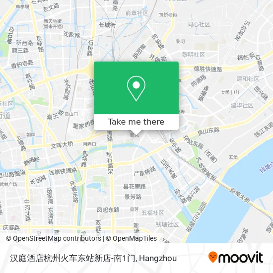 汉庭酒店杭州火车东站新店-南1门 map