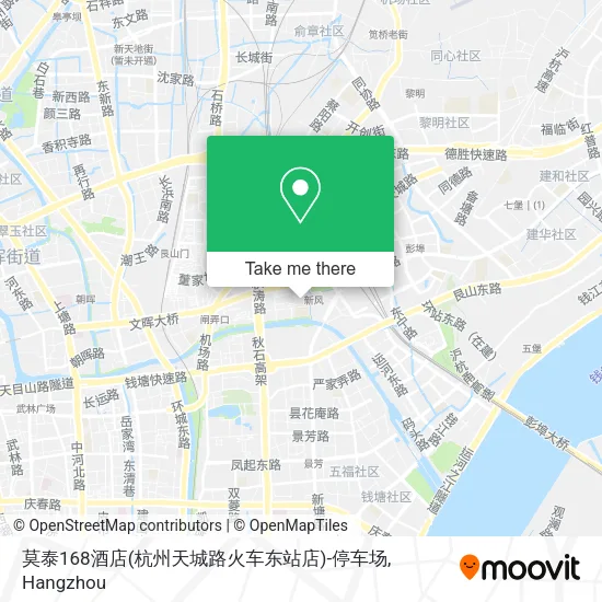 莫泰168酒店(杭州天城路火车东站店)-停车场 map