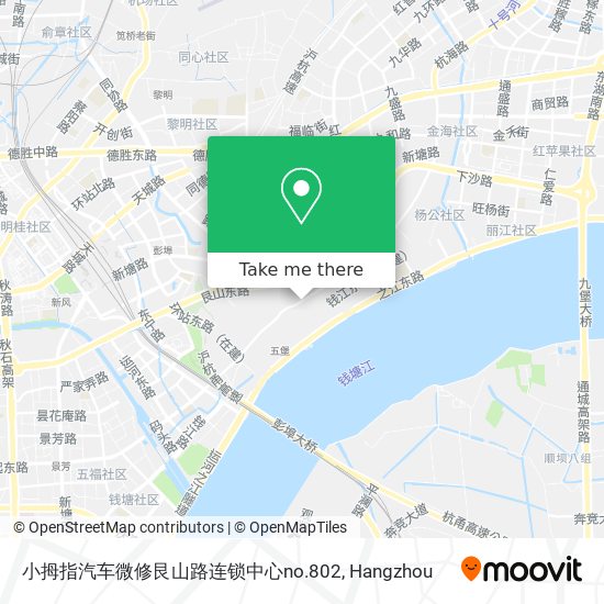 小拇指汽车微修艮山路连锁中心no.802 map