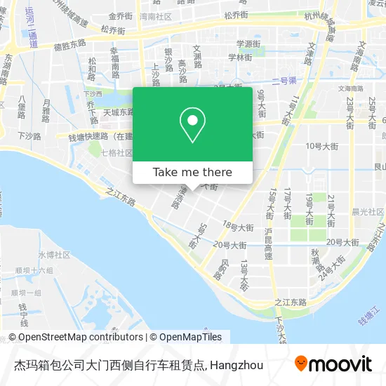 杰玛箱包公司大门西侧自行车租赁点 map