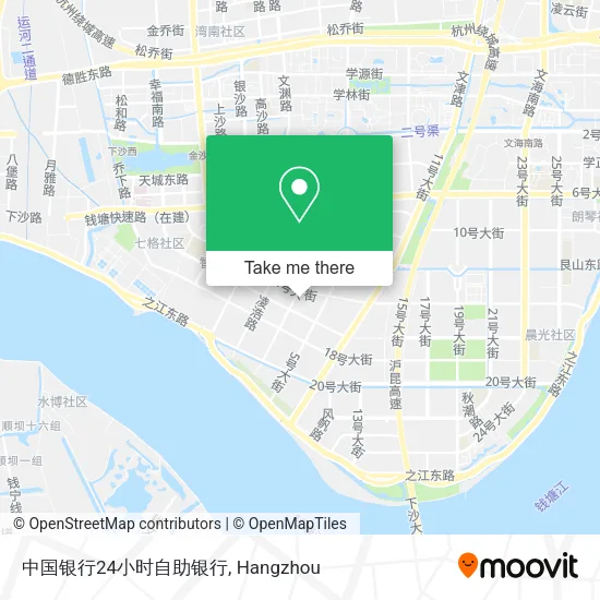 中国银行24小时自助银行 map