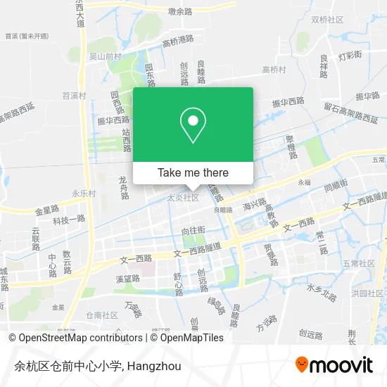 余杭区仓前中心小学 map