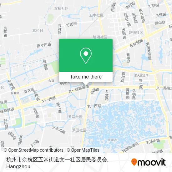 杭州市余杭区五常街道文一社区居民委员会 map