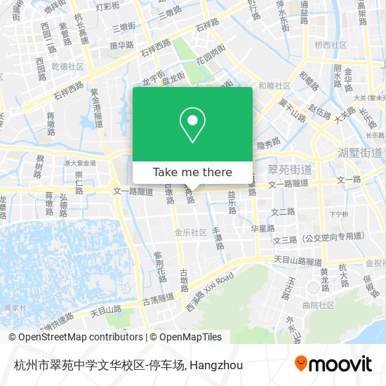 杭州市翠苑中学文华校区-停车场 map