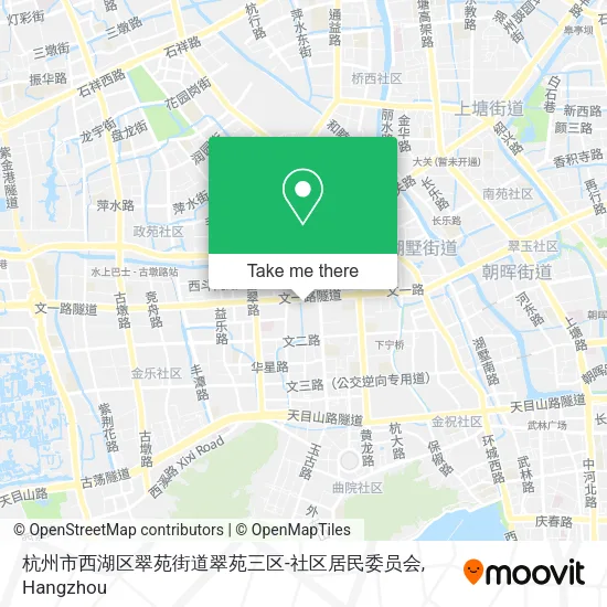 杭州市西湖区翠苑街道翠苑三区-社区居民委员会 map