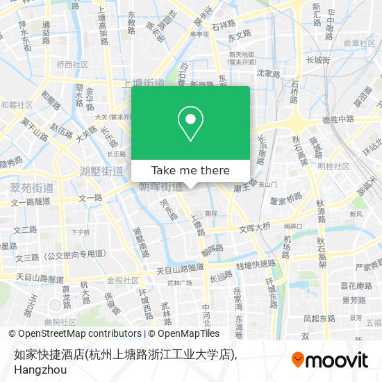 如家快捷酒店(杭州上塘路浙江工业大学店) map