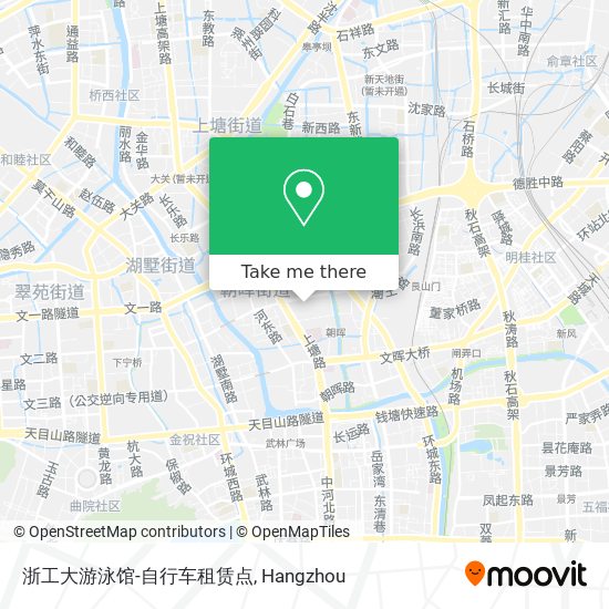 浙工大游泳馆-自行车租赁点 map