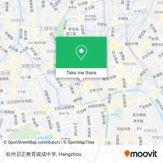 杭州启正教育观成中学 map