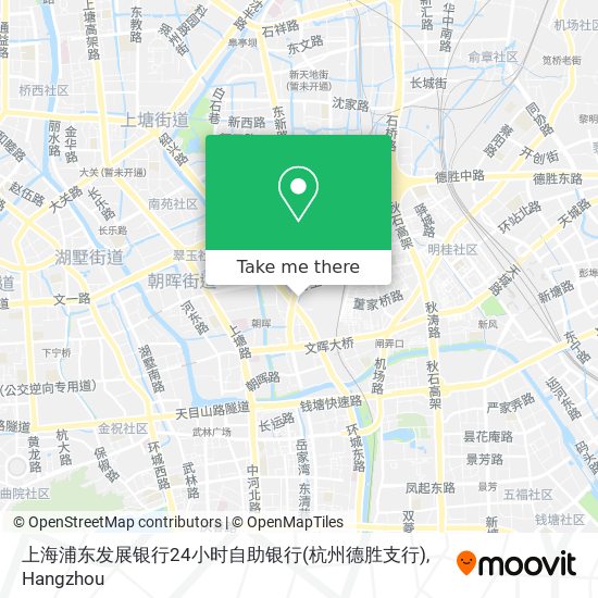 上海浦东发展银行24小时自助银行(杭州德胜支行) map