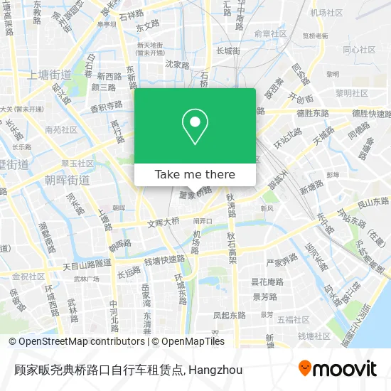 顾家畈尧典桥路口自行车租赁点 map