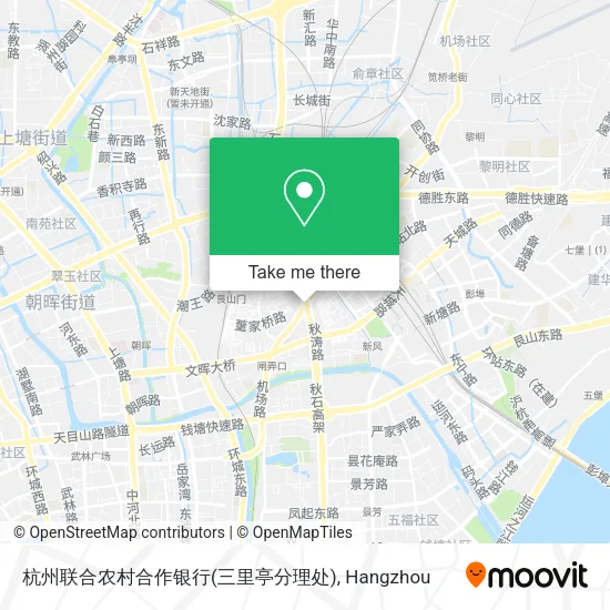 杭州联合农村合作银行(三里亭分理处) map