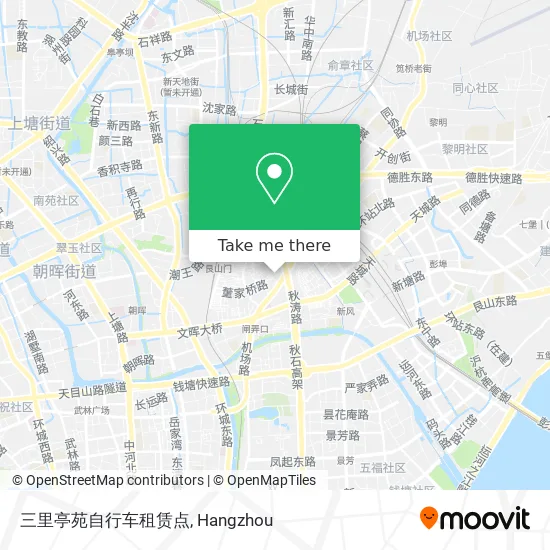 三里亭苑自行车租赁点 map