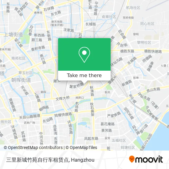 三里新城竹苑自行车租赁点 map