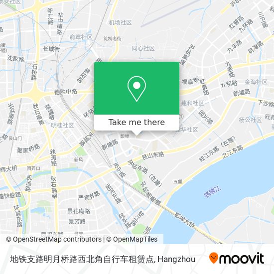 地铁支路明月桥路西北角自行车租赁点 map