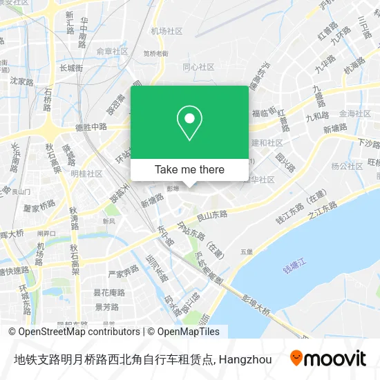 地铁支路明月桥路西北角自行车租赁点 map
