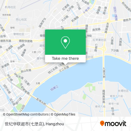 世纪华联超市(七堡店) map