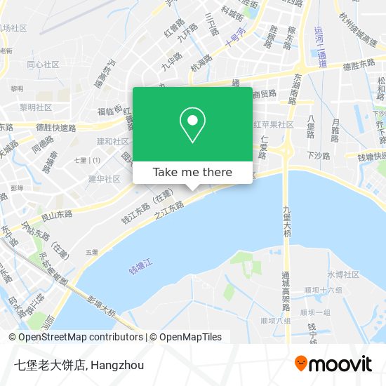 七堡老大饼店 map