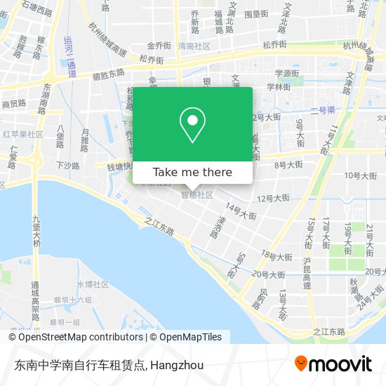 东南中学南自行车租赁点 map