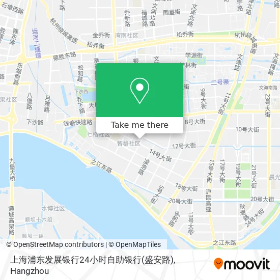 上海浦东发展银行24小时自助银行(盛安路) map