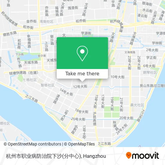 杭州市职业病防治院下沙(分中心) map