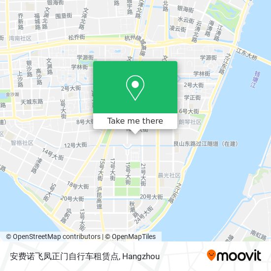 安费诺飞凤正门自行车租赁点 map