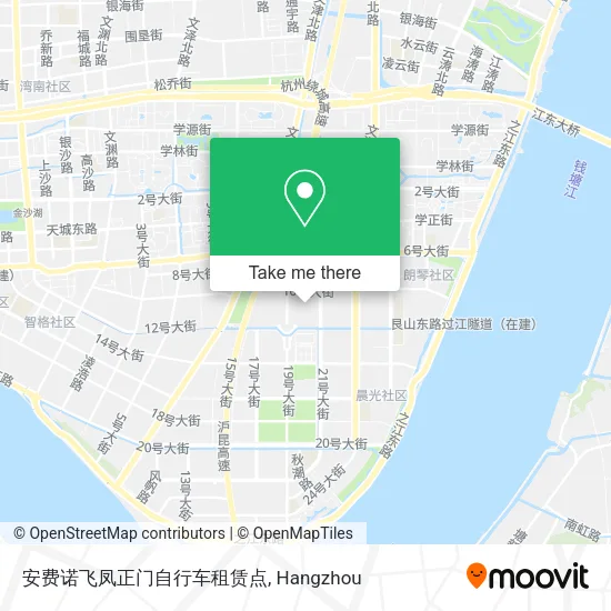 安费诺飞凤正门自行车租赁点 map