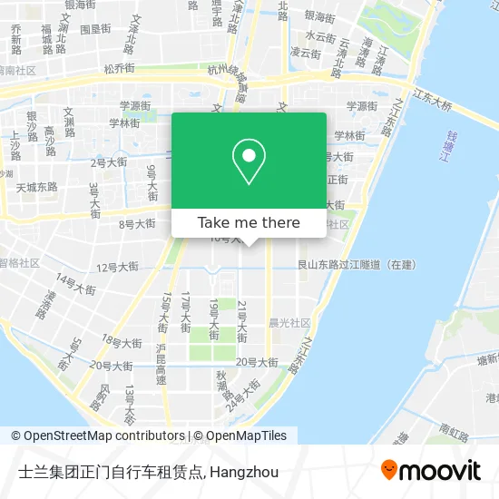 士兰集团正门自行车租赁点 map