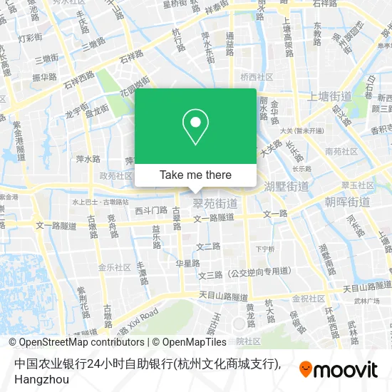 中国农业银行24小时自助银行(杭州文化商城支行) map