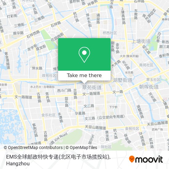 EMS全球邮政特快专递(北区电子市场揽投站) map