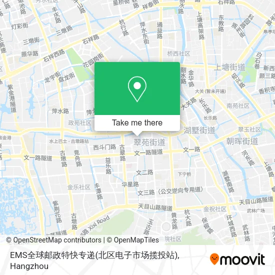 EMS全球邮政特快专递(北区电子市场揽投站) map