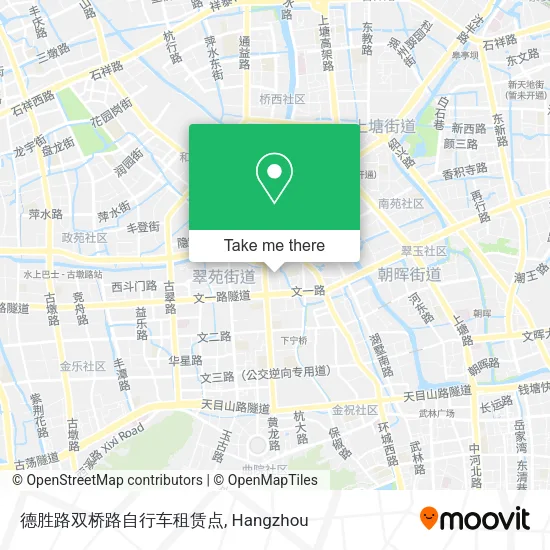 德胜路双桥路自行车租赁点 map