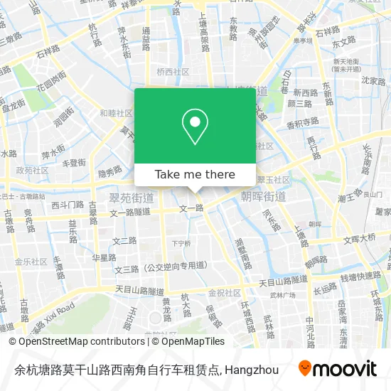 余杭塘路莫干山路西南角自行车租赁点 map