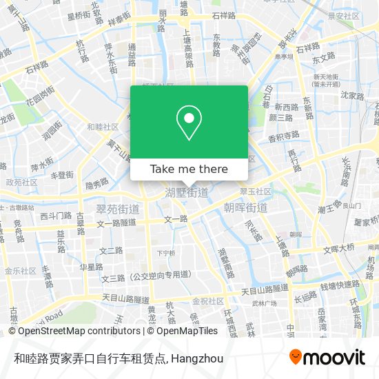 和睦路贾家弄口自行车租赁点 map