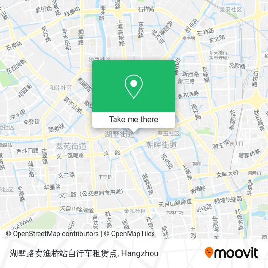 湖墅路卖渔桥站自行车租赁点 map