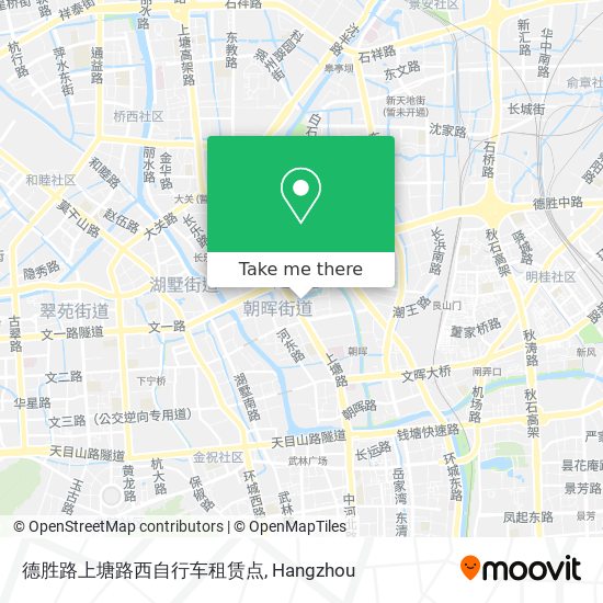 德胜路上塘路西自行车租赁点 map