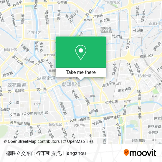 德胜立交东自行车租赁点 map
