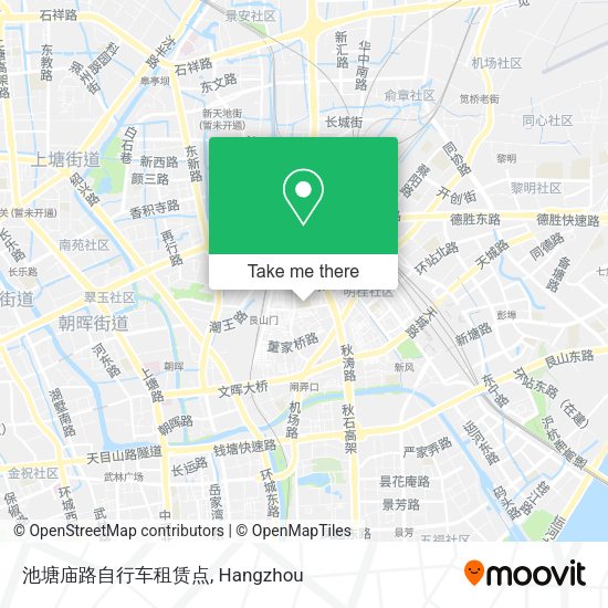 池塘庙路自行车租赁点 map