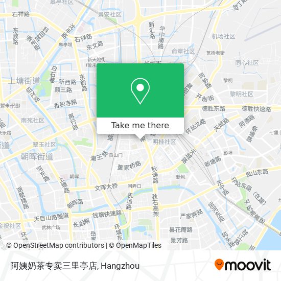 阿姨奶茶专卖三里亭店 map