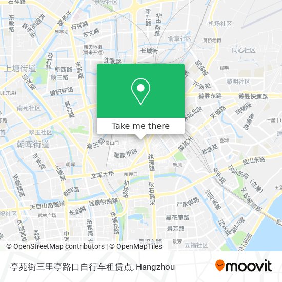亭苑街三里亭路口自行车租赁点 map