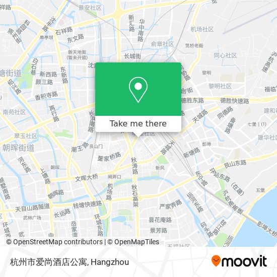 杭州市爱尚酒店公寓 map