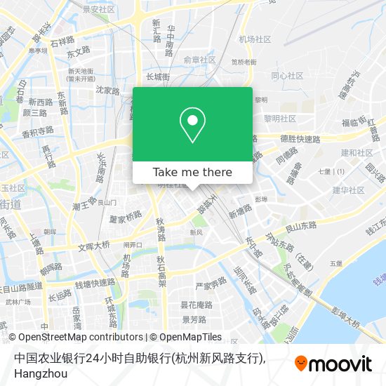中国农业银行24小时自助银行(杭州新风路支行) map