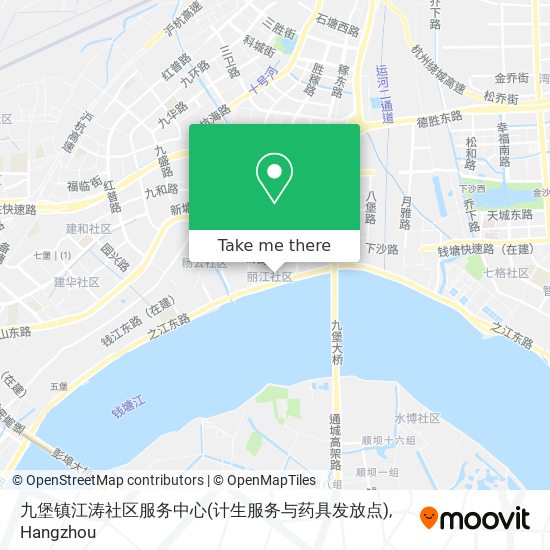 九堡镇江涛社区服务中心(计生服务与药具发放点) map